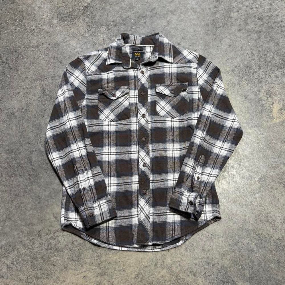 Lee Men's Grey and Brown Shirt